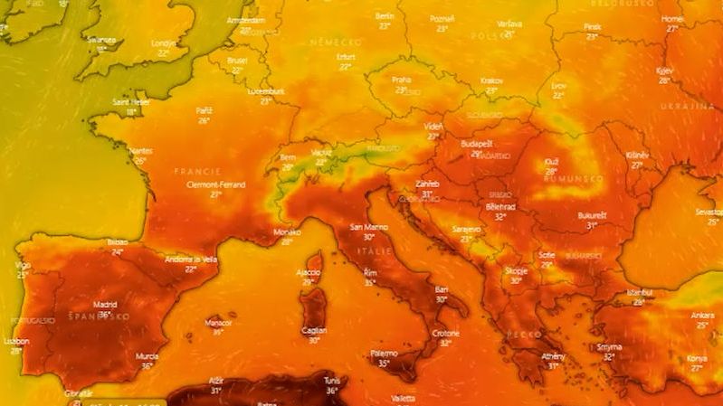 Na Sicílii naměřili evropský teplotní rekord